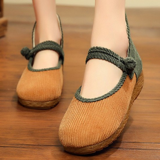 Women Comfy Soft Sloe Edged Wide Fit Mary Jane Flat Loafers