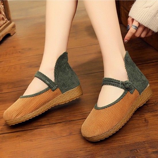 Women Comfy Soft Sloe Edged Wide Fit Mary Jane Flat Loafers