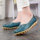 Large Size Colorful Slip On Hollow Out Round Toe Flat Loafers