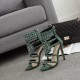 Women Roman Rhinestone Open Toe Party High Heels Pumps