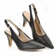 Women Hollow Out Pointed Toe Slingback Elegant Office Pumps