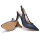 Women Hollow Out Pointed Toe Slingback Elegant Office Pumps