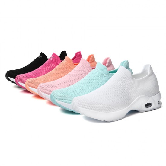 Women Light Mesh Walking Casual Comfy Slip On Sneakers