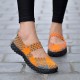 Women Summer Breathable Sandals Knit Platform Elastic Shoes